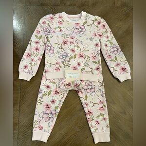 Cupcakes and Cashmere Floral Sweatshirt and Sweatpants outfit. Size 4.